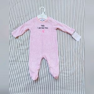 BNWT Soft Terry 6M footie onesie